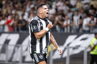 Copa Libertadores: Atletico MG vs Carabobo. March 01, 2023, Belo Horizonte, Minas Gerais, Brazil: Paulinho of Atletico MG celebrates his goal during a soccer match between Atletico MG and Carabobo, valid for the 2023 Copa Libertadores 