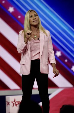 Congresswoman Marjorie Taylor Greene during CPAC  Covention in Maryland. March 03, 2023, Maryland, USA: The CPAC convention  Protecting America Now is taking place at (INT) CPAC at Gaylord National Resort