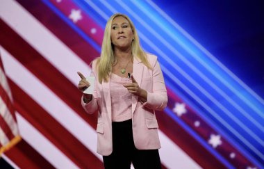 Congresswoman Marjorie Taylor Greene during CPAC  Covention in Maryland. March 03, 2023, Maryland, USA: The CPAC convention  Protecting America Now is taking place at (INT) CPAC at Gaylord National Resort