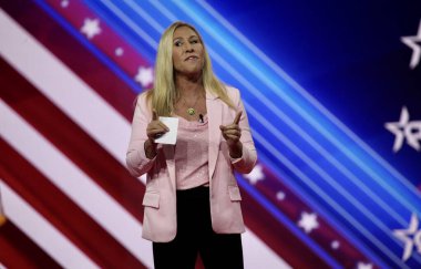 Congresswoman Marjorie Taylor Greene during CPAC  Covention in Maryland. March 03, 2023, Maryland, USA: The CPAC convention  Protecting America Now is taking place at (INT) CPAC at Gaylord National Resort