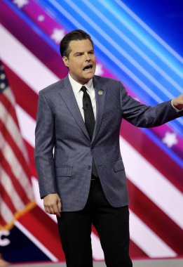 Congressman Matt Gaetz during CPAC Covention in Maryland. March 03, 2023, Maryland, USA: The CPAC convention  Protecting America Now is taking place at (INT) CPAC at Gaylord National Resort 