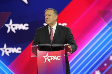 Mike Pompeo, 70th United States Secretary of State during CPAC Covention in Maryland. March 03, 2023, Maryland, USA: The CPAC convention  Protecting America Now is taking place at (INT) CPAC at Gaylord National Resort 