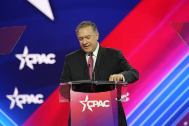 Mike Pompeo, 70th United States Secretary of State during CPAC Covention in Maryland. March 03, 2023, Maryland, USA: The CPAC convention  Protecting America Now is taking place at (INT) CPAC at Gaylord National Resort 