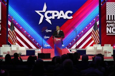 Mike Pompeo, 70th United States Secretary of State during CPAC Covention in Maryland. March 03, 2023, Maryland, USA: The CPAC convention  Protecting America Now is taking place at (INT) CPAC at Gaylord National Resort 