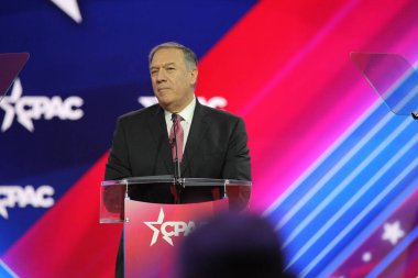 Mike Pompeo, 70th United States Secretary of State during CPAC Covention in Maryland. March 03, 2023, Maryland, USA: The CPAC convention  Protecting America Now is taking place at (INT) CPAC at Gaylord National Resort 