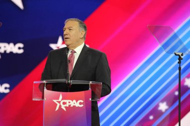 Mike Pompeo, 70th United States Secretary of State during CPAC Covention in Maryland. March 03, 2023, Maryland, USA: The CPAC convention  Protecting America Now is taking place at (INT) CPAC at Gaylord National Resort 