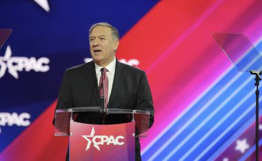 Mike Pompeo, 70th United States Secretary of State during CPAC Covention in Maryland. March 03, 2023, Maryland, USA: The CPAC convention  Protecting America Now is taking place at (INT) CPAC at Gaylord National Resort 