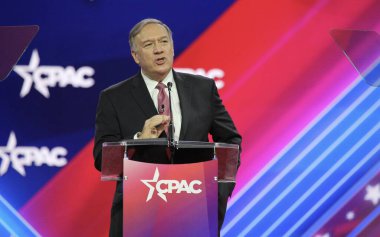 Mike Pompeo, 70th United States Secretary of State during CPAC Covention in Maryland. March 03, 2023, Maryland, USA: The CPAC convention  Protecting America Now is taking place at (INT) CPAC at Gaylord National Resort 
