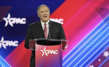 Mike Pompeo, 70th United States Secretary of State during CPAC Covention in Maryland. March 03, 2023, Maryland, USA: The CPAC convention  Protecting America Now is taking place at (INT) CPAC at Gaylord National Resort 