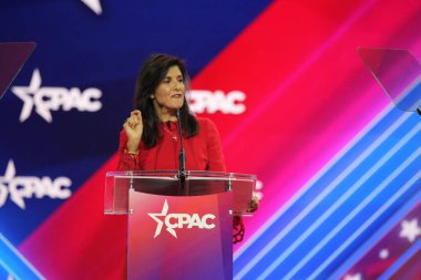 Nikki Haley, Fmr. United States Ambassador to the United Nations during CPAC Covention in Maryland. March 03, 2023, Maryland, USA: The CPAC convention  Protecting America Now is taking place at (INT) CPAC at Gaylord National Resort
