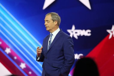 Nigel Farage, Bay Farage. Maryland 'deki CPAC Sözleşmesi sırasında Brexit Partisi' nin lideri. 3 Mart 2023, Maryland, ABD: Nigel Farage, FMr. CPAC Kongresi sırasında Brexit Partisi 'nin lideri. Şimdi Amerika' yı Koruyor. 