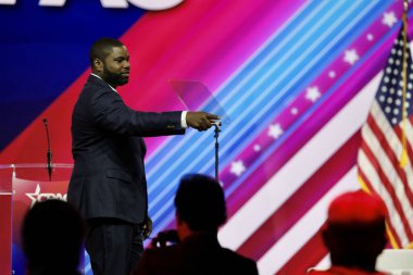 Byron Donalds during CPAC  Convention in Maryland. March 03, 2023, Maryland, USA: Congressman Byron Donalds during CPAC convention  Protecting America Now is taking place at Gaylord National Resort & Convention Center