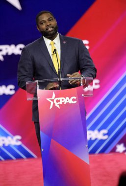 Byron Donalds during CPAC  Convention in Maryland. March 03, 2023, Maryland, USA: Congressman Byron Donalds during CPAC convention  Protecting America Now is taking place at Gaylord National Resort & Convention Center