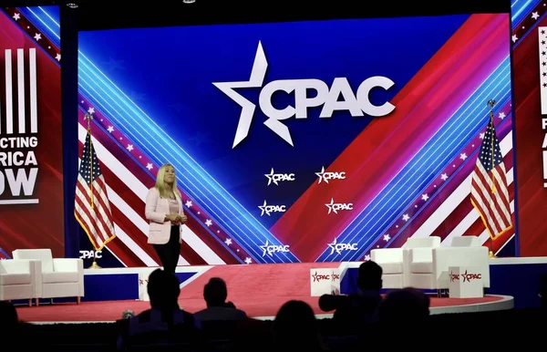 Congresswoman Marjorie Taylor Greene Cpac Covention Maryland March 2023 Maryland — 图库照片
