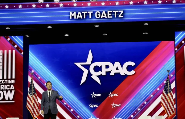 Congressman Matt Gaetz Cpac Covention Maryland March 2023 Maryland Usa — Foto de Stock