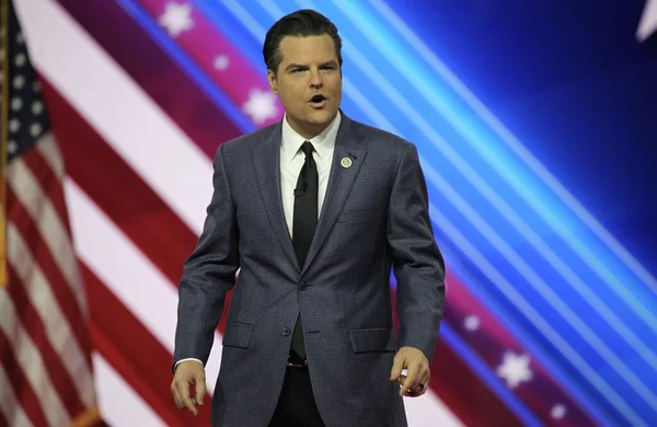 Congressman Matt Gaetz Cpac Covention Maryland March 2023 Maryland Usa — Stok fotoğraf