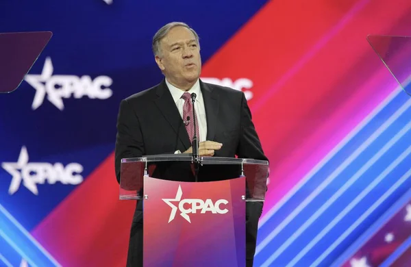 Mike Pompeo 70Th United States Secretary State Cpac Covention Maryland — 스톡 사진
