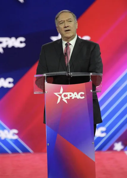 Mike Pompeo 70Th United States Secretary State Cpac Covention Maryland — Foto Stock