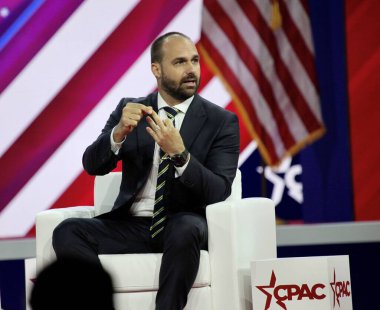 Eduardo Bolsonaro at CPAC Covention Protecting America Now in Maryland. March 04, 2023, Maryland, USA: Eduardo Bolsonaro at the CPAC convention  Protecting America Now which is taking place at Gaylord National Resort