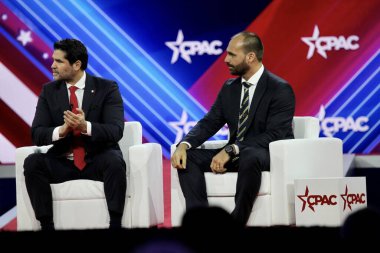 Eduardo Bolsonaro at CPAC Covention Protecting America Now in Maryland. March 04, 2023, Maryland, USA: Eduardo Bolsonaro at the CPAC convention  Protecting America Now which is taking place at Gaylord National Resort