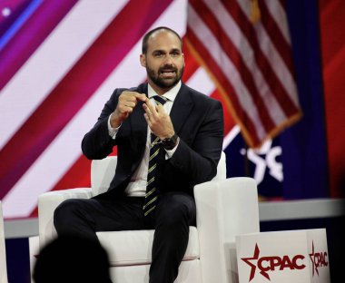 Eduardo Bolsonaro at CPAC Covention Protecting America Now in Maryland. March 04, 2023, Maryland, USA: Eduardo Bolsonaro at the CPAC convention  Protecting America Now which is taking place at Gaylord National Resort