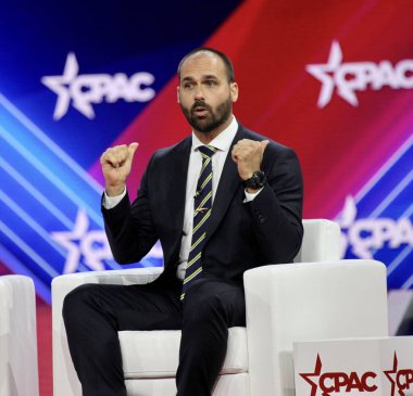 Eduardo Bolsonaro at CPAC Covention Protecting America Now in Maryland. March 04, 2023, Maryland, USA: Eduardo Bolsonaro at the CPAC convention  Protecting America Now which is taking place at Gaylord National Resort