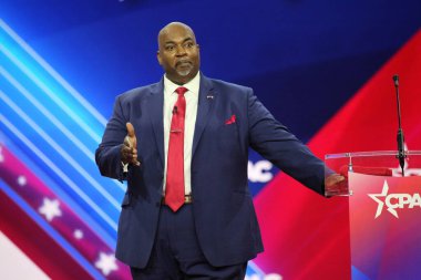 Kuzey Carolina Teğmen Gov. CPAC Covention 'dan Mark Robinson Maryland' deki Amerika 'yı Koruyor. 4 Mart 2023, Maryland, ABD: Kuzey Carolina Teğmen Gov. Mark Robinson, Amerika 'yı Koruma Kongresi' nde. 