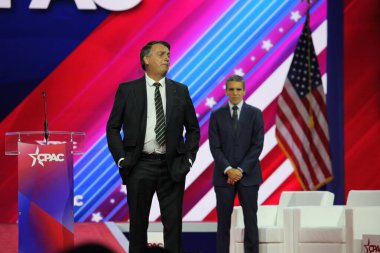 Brezilya 'nın eski başkanı, Jair Bolsonaro Maryland' deki Amerika 'yı koruyan CPAC Sözleşmesi' nde. 04 Mart 2023, Maryland, ABD: Brezilya 'nın 38. Başkanı, Jair Bolsonaro, Amerika' yı Koruma Kongresi 'nde 