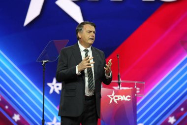 Brezilya 'nın eski başkanı, Jair Bolsonaro Maryland' deki Amerika 'yı koruyan CPAC Sözleşmesi' nde. 04 Mart 2023, Maryland, ABD: Brezilya 'nın 38. Başkanı, Jair Bolsonaro, Amerika' yı Koruma Kongresi 'nde 