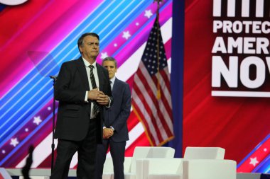 Brezilya 'nın eski başkanı, Jair Bolsonaro Maryland' deki Amerika 'yı koruyan CPAC Sözleşmesi' nde. 04 Mart 2023, Maryland, ABD: Brezilya 'nın 38. Başkanı, Jair Bolsonaro, Amerika' yı Koruma Kongresi 'nde 