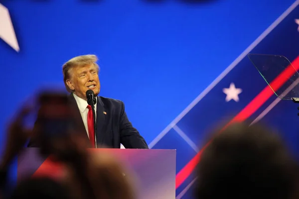 Donald Trump Bij Cpac Covention Protecting America Now Maryland Maart — Stockfoto