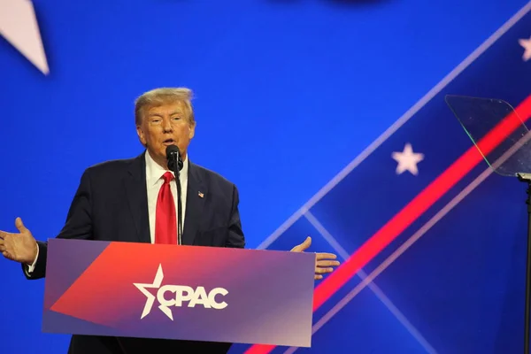 Donald Trump Cpac Covention Protecting America Now Maryland March 2023 — Stock Photo, Image