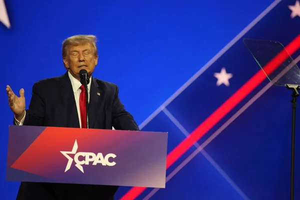 Donald Trump Cpac Covention Protecting America Now Maryland Martie 2023 — Fotografie, imagine de stoc