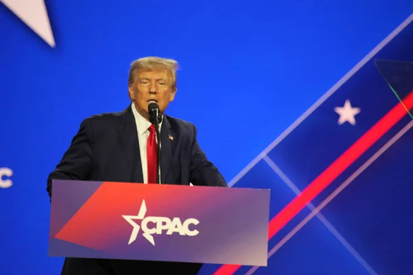 Donald Trump Cpac Covention Protecting America Now Maryland March 2023 — Stock Photo, Image