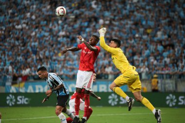 Gaucho Futbol Şampiyonası: Gremio ve International. 2005 Mart 2023, Porto Alegre, Rio Grande Do Sul, Brezilya: Gremio ve Inter arasındaki futbol maçı, Gremio Arena 'da düzenlenen 2023 Gaucho Şampiyonası' nın 10. turu için geçerlidir.