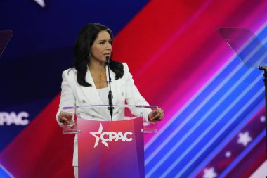Tulsi Gabbard, Maryland 'deki CPAC Covention Protection America Now' da. 4 Mart 2023, Maryland, ABD: Tulsi Gabbard, Amerika 'yı Koruma Kongresi' nin eski ABD Kongre Üyesi. 