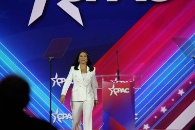 Tulsi Gabbard, Maryland 'deki CPAC Covention Protection America Now' da. 4 Mart 2023, Maryland, ABD: Tulsi Gabbard, Amerika 'yı Koruma Kongresi' nin eski ABD Kongre Üyesi. 