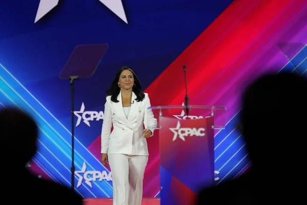 Tulsi Gabbard Cpac Covention Protecting America Now Maryland March 2023 — Stock Photo, Image