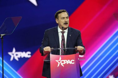 CPAC Covention 'dan Mike Lindell Maryland' deki Amerika 'yı Koruyor. 4 Mart 2023, Maryland, ABD: Mike Lindell, MyPillow 'un CEO' su.