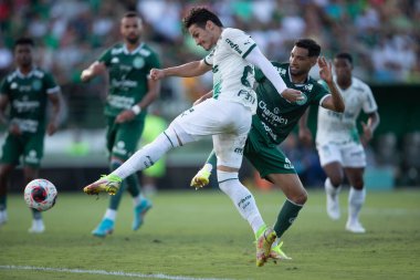 Paulista Futbol Şampiyonası Guarani, Palmeiras 'a karşı. 5 Mart 2023, Campinas, Sao Paulo, Brezilya: Estadio Brinco de Ouro da Princesa 'da yapılan 2023 Paulista Şampiyonası' nın 12. turu için Guarani ile Palmeiras arasındaki futbol maçı