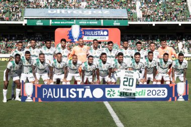 Paulista Futbol Şampiyonası Guarani, Palmeiras 'a karşı. 5 Mart 2023, Campinas, Sao Paulo, Brezilya: Estadio Brinco de Ouro da Princesa 'da yapılan 2023 Paulista Şampiyonası' nın 12. turu için Guarani ile Palmeiras arasındaki futbol maçı