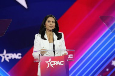 (Tulsi Gabbard, Maryland 'deki Amerika' yı Koruma Sözleşmesi 'nde. 4 Mart 2023, Maryland, ABD: Tulsi Gabbard, Amerika 'yı Koruma Kongresi' nin eski ABD Kongre Üyesi.