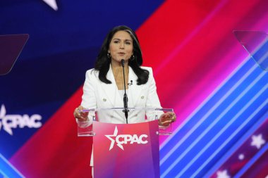 (Tulsi Gabbard, Maryland 'deki Amerika' yı Koruma Sözleşmesi 'nde. 4 Mart 2023, Maryland, ABD: Tulsi Gabbard, Amerika 'yı Koruma Kongresi' nin eski ABD Kongre Üyesi.