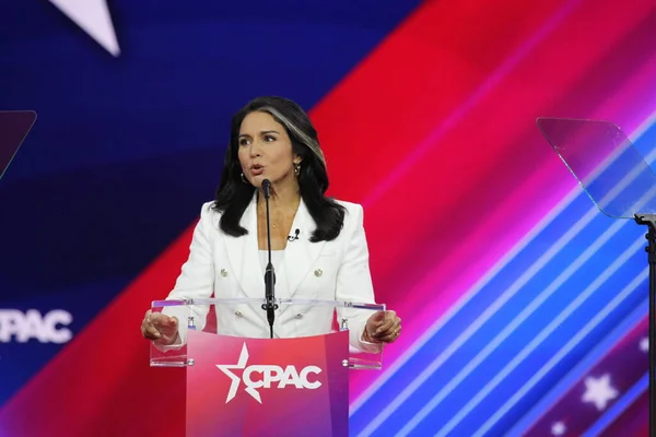 Int Tulsi Gabbard Cpac Covention Protecting America Now Maryland March — Stock Photo, Image