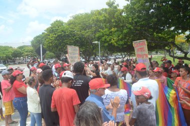 Tarım Bakanı Natal 'da Köylülerle görüşüyor. 07 Mart 2023, Natal, Rio Grande do Norte, Brezilya: Tarımsal Kalkınma ve Aile Tarım Bakanı Paulo Teixeira ile yapılan toplantıya köylüler de katıldı