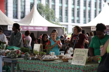 Sao Paulo 'da Uluslararası Kadınlar Günü. 8 Mart 2023. Sao Paulo, Brezilya: Sao Paulo Belediye Başkanı Ricardo Nunes (MDB), Sao Paulo Sanat Müzesi 'nin (Masp.)