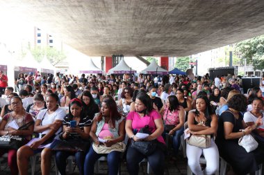 Sao Paulo 'da Uluslararası Kadınlar Günü. 8 Mart 2023. Sao Paulo, Brezilya: Sao Paulo Belediye Başkanı Ricardo Nunes (MDB), Sao Paulo Sanat Müzesi 'nin (Masp.)