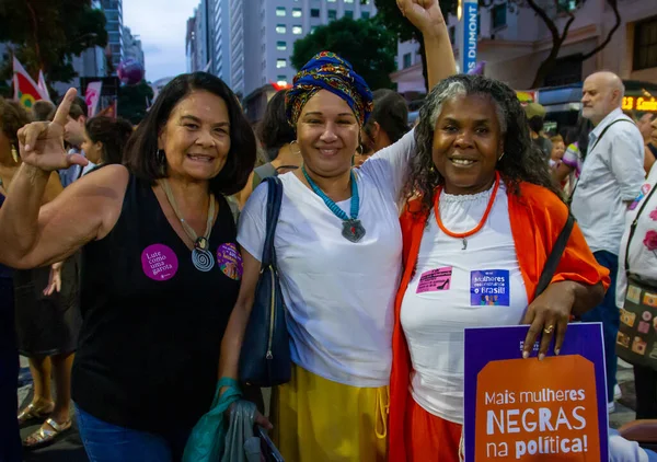 Protest International Womens Day Rio Janeiro March 2023 Rio Janeiro — Stock Photo, Image