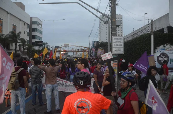 Manifestation Kvinnodagen Natal Mars 2023 Natal Rio Grande Norte Brasilien — Stockfoto