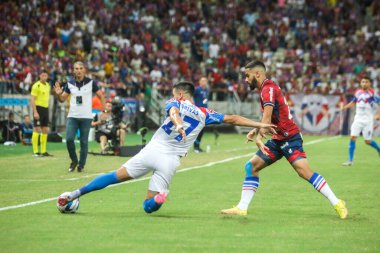 Fortaleza, Cerro Porteno 'ya karşı. 09 Mart 2023, Fortaleza, Ceara, Brezilya: Fortaleza (Brezilya) ve Cerro Porteo (Paraguay) arasındaki futbol maçı, 2023 Copa Libertadores 'in üçüncü ön safhası için geçerlidir.